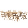 HARRIS - Lot No. 163 Teak and textilene garden furniture for 10/12 people