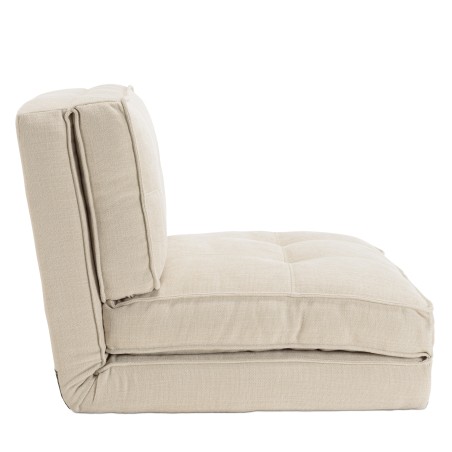 ANGELE - 1-seater convertible armchair in ecru fabric