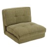 ANGELE - 1-seater convertible armchair in green fabric