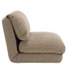 ANGELE - 1-seater multi-position armchair in taupe-colored fabric