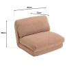 ANGELE - Chauffeuse 1 place multi-position en tissu couleur vieux rose
