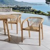 VICK - Lot de 2 fauteuils en acacia huilé et cordage synthétique