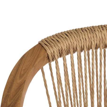 VICK - Lot de 2 fauteuils en acacia huilé et cordage synthétique