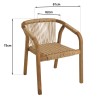 VICK - Lot de 2 fauteuils en acacia huilé et cordage synthétique