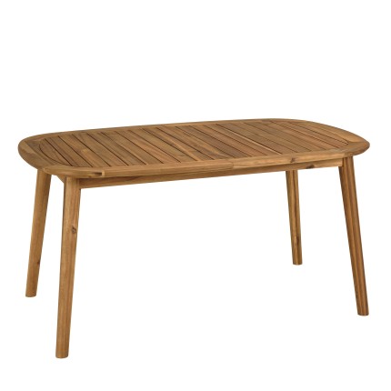 VICK - Table de jardin extensible en acacia huilé 150/200x100cm
