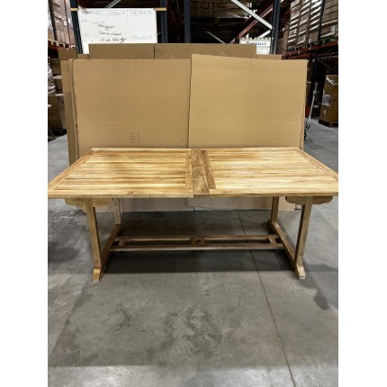 Premium Teak Garden Table for 10/12 People - Extendable 200/300 x 120 cm