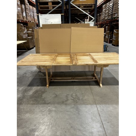 SECOND HAND - Garden table for 10/12 people - rectangular extendable 200/300 x 120 cm in teak wood
