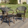 SECONDE MAIN -  Lot 2 chaises jardin bistrot VIANNEY marron