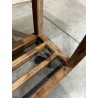 SECOND HAND - Small rectangular console with double top in dark concrete effect and acacia wood HECTOR