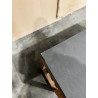 SECOND HAND - Small rectangular console with double top in dark concrete effect and acacia wood HECTOR