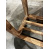 SECOND HAND - Small rectangular console with double top in dark concrete effect and acacia wood HECTOR
