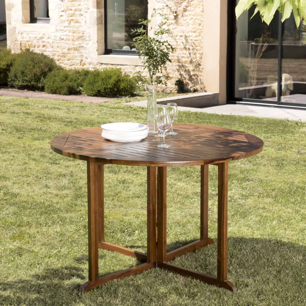 SECONDE MAIN - Table de jardin MAEVA en teck huilé - 4/5 personnes SECONDE MAIN - Table de jardin MAEVA en teck huilé - 4/5 personnes