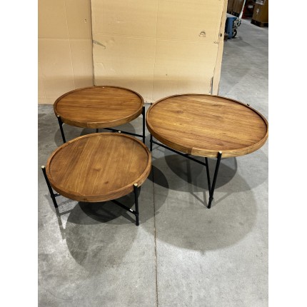 SECONDE MAIN - Set de 3 tables basses SIXTINE