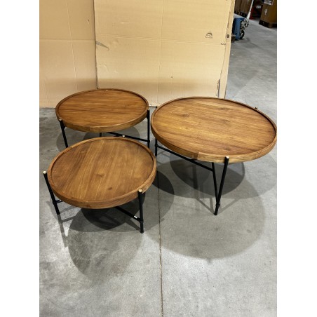 SECONDE MAIN - Set de 3 tables basses SIXTINE