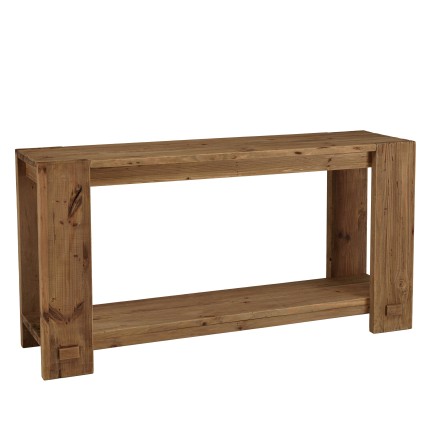 Console bois 150x40cm bois Pin recyclé SANDY