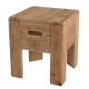 Tabouret carré 35x35cm bois Pin recyclé SANDY