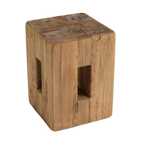 Tabouret carré 30x30cm bois Pin recyclé SANDY