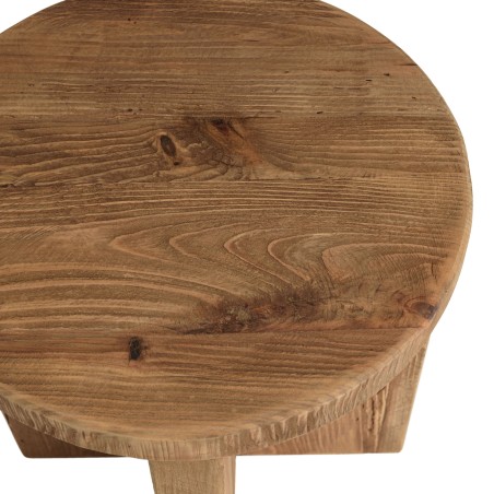 Round stool 40x40cm recycled pine wood SANDY