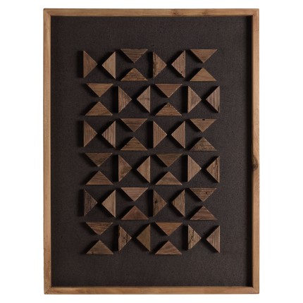 Wall decoration 62x82cm geometric patterns Recycled pine SANDY