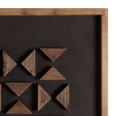 Wall decoration 62x82cm geometric patterns Recycled pine SANDY