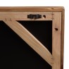Wall decoration in recycled pine with geometric patterns, 62 x 62 cm