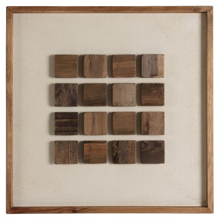 Recycled pine wall decoration - geometric patterns 62x62cm