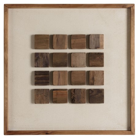 Recycled pine wall decoration - geometric patterns 62x62cm