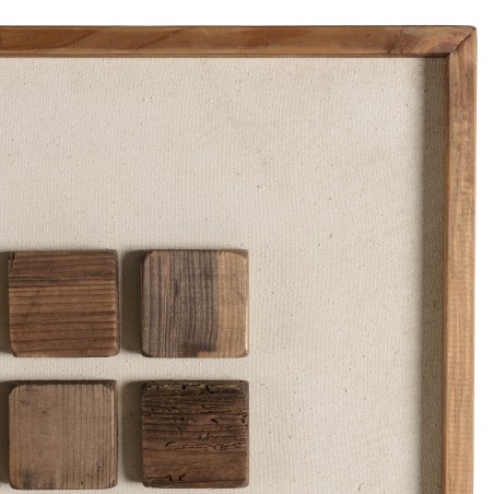 Recycled pine wall decoration - geometric patterns 62x62cm