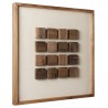 Recycled pine wall decoration - geometric patterns 62x62cm