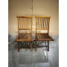SECONDE MAIN - Lot de 2 chaises en teck huilé