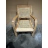 SECONDE MAIN - Fauteuil marron clair Mindi et cannage