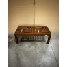 SECONDE MAIN - Table basse de jardin rectangulaire 100 x 50 cm en bois teck huilé