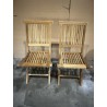 SECONDE MAIN - Ensemble de 2 chaises de jardin Java en bois Teck