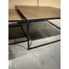 JOHAN - Set of 2 Nesting Tables in Gold Aluminum