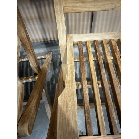 FUN - Set of 2 Java Teak Garden Chairs | Premium Solid Teak Furniture