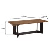DANDY - Rectangular dining table 220x100cm recycled pine wood