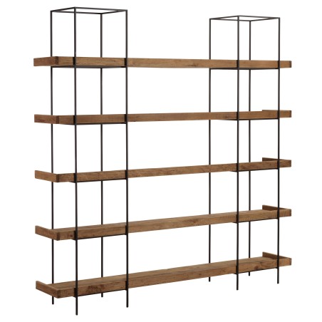 DANDY - Etagère 5 niveaux bois Pin recyclé structure métal