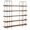 DANDY - Etagère 5 niveaux bois Pin recyclé structure métal