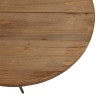 Table basse ronde 70x70cm bois Pin recyclé et pieds métal noir - DANDY