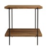 DANDY - Table d'appoint rect. 50x42cm bois Pin recyclé et pieds métal