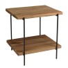 DANDY - Table d'appoint rect. 50x42cm bois Pin recyclé et pieds métal
