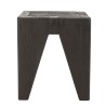 DANDY - Tabouret carré noir 35x35cm bois Pin recyclé