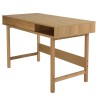 Bureau couleur naturelle 1 tiroir décor motif arrondi 1 niche - ETHAN