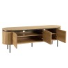 Meuble TV arrondi couleur naturelle 3 portes - ETHAN