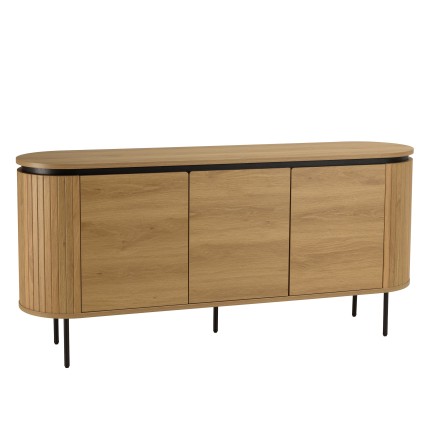Buffet arrondi couleur naturelle 3 portes - ETHAN