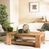 Table basse rectangulaire 132x71cm bois Pin recyclé SANDY