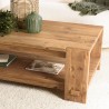 Table basse rectangulaire 132x71cm bois Pin recyclé SANDY
