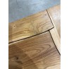 SECONDE MAIN - Table d'appoint nature - plateau carré 55x55cm Teck pieds bois flotté