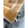 SECOND HAND - Natural side table with square top (55 x 55 cm) in teak with driftwood legs