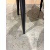 SECONDE MAIN - Lot de 2 chaises assise tissu noir dossier arrondi effet cannage